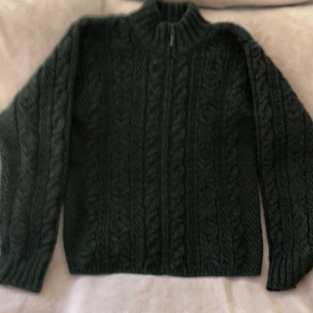Dark green sweaters!